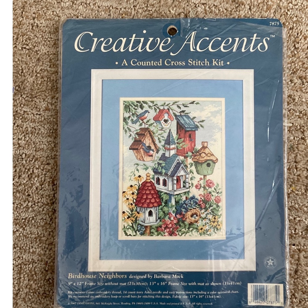 Dimensions Creative‎ Accents Birdhouse Neighbors Cross Stitch 7875 Barbara Mock
